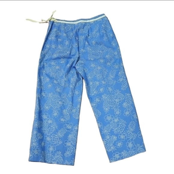 Talbots Pineapple Embroidered Pants - Picture 2 of 6